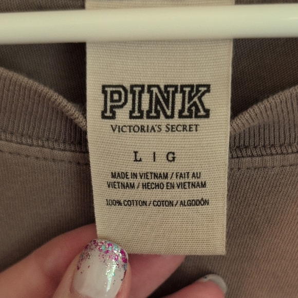 PINK Victoria's Secret Beige Long Sleeve - Picture 2 of 5